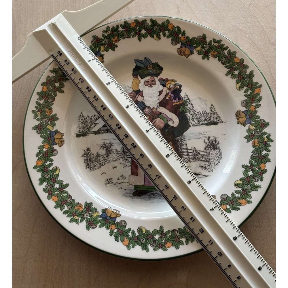 Spode German Santa Claus Plate Made in England 7 3/4" 2nd Santas Around World - Picture 5 of 5